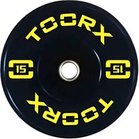 Toorx Fitness Bumper Plate - Plaque de poids olympique - 15 kg