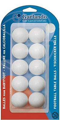 Garlando Ballons de baby-foot - Blancs - 10 pièces