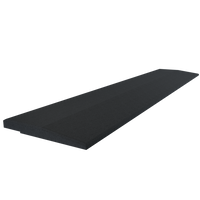 Flow Fitness Carreaux en caoutchouc pour profil de course - 100 x 20 x 2 cm - Noir