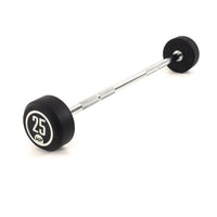 Muscle Power Barre d'haltère fixe en caoutchouc - 25 kg