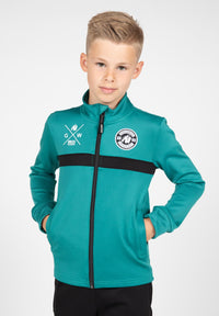 Gorilla Wear Vernon Kids Veste d'entraînement - Track Jacket - Vert/Blue