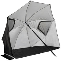 VirtuFit Parasol de plage Premium - Brise-vent - 225 cm - Noir
