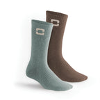 Liveness Chaussettes Antidérapantes pour Reformer Pilates - Vert - Lot de 2 (Taille 36-39)