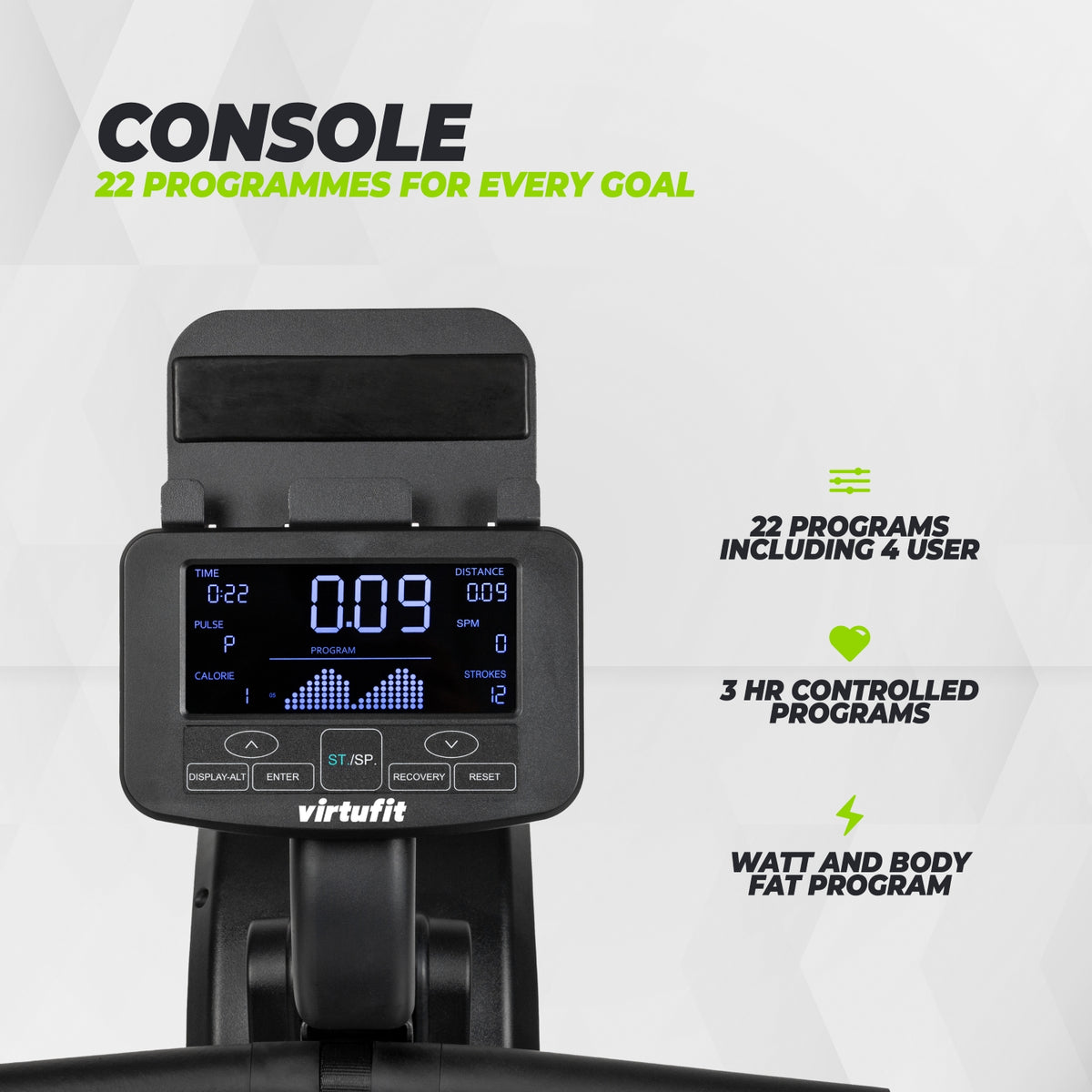 VirtuFit Rameur Elite Air Magnetic