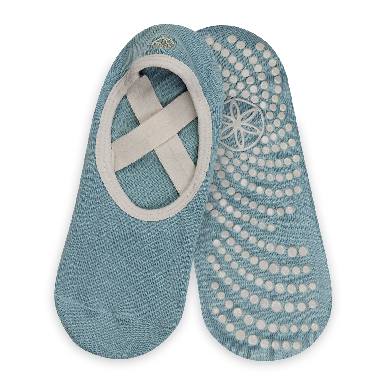 Gaiam Chaussettes de Yoga Antidérapantes - Iceberg