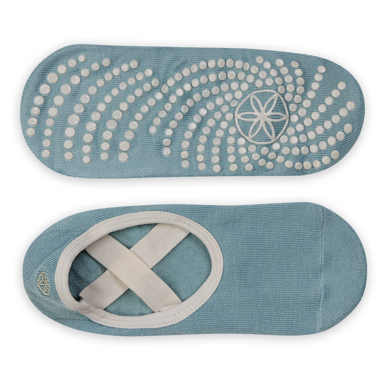 Gaiam Chaussettes de Yoga Antidérapantes - Iceberg