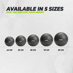 VirtuFit Anti-Burst Fitness Ball Pro – Avec Pompe – Noir – 65 cm