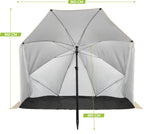 VirtuFit Strandparasol - Windscherm - Strandtent - 160 cm - Beige - Tweedekans