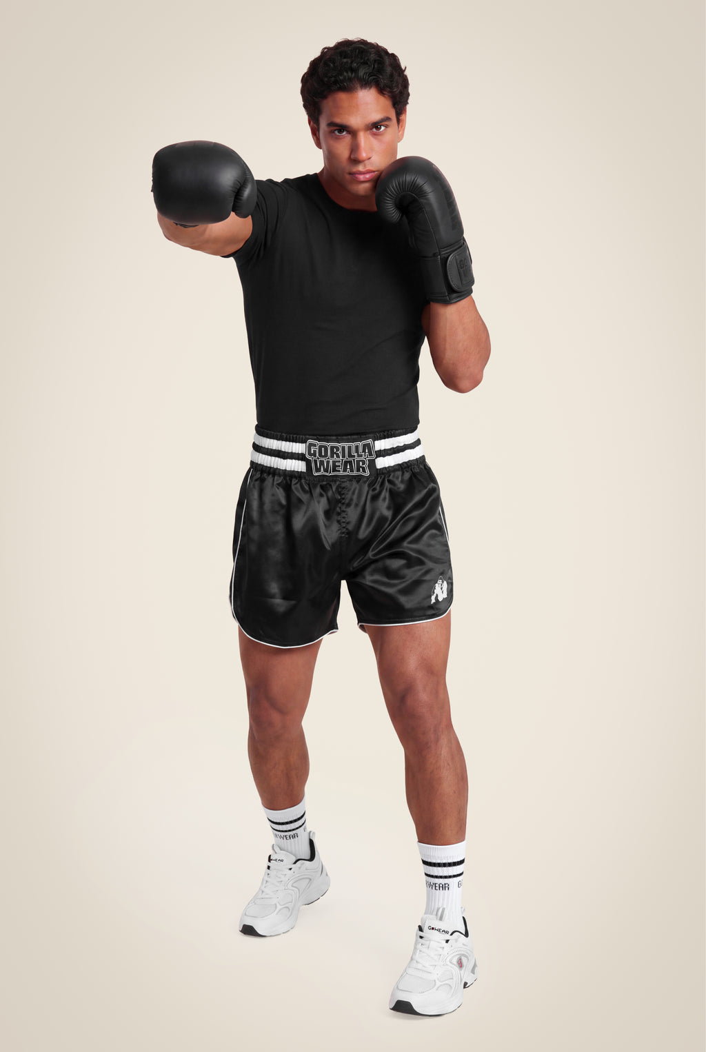 Gorilla Wear Tacoma Fighting Shorts - Noir/Blanc