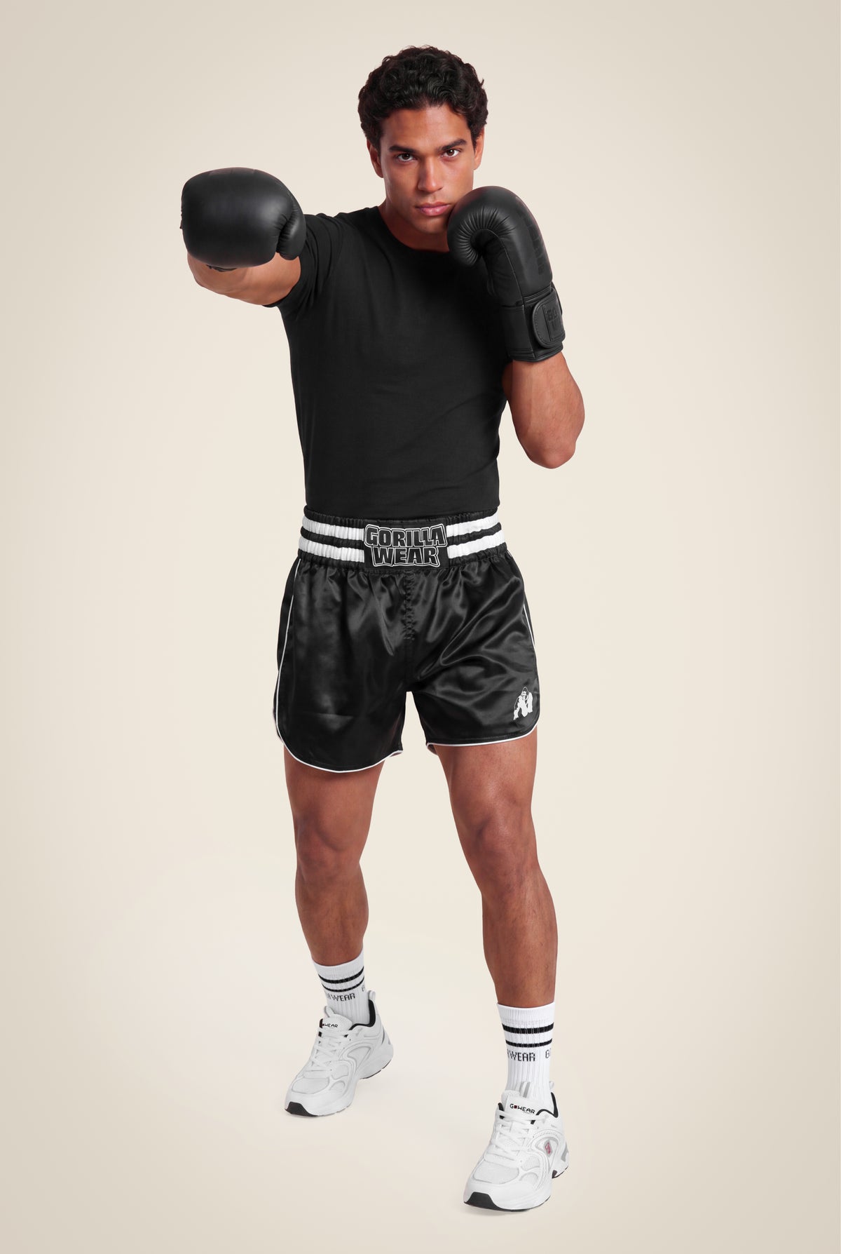 Gorilla Wear Tacoma Fighting Shorts - Noir/Blanc