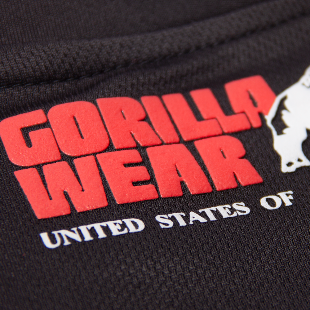 Gorilla Wear Performance T-shirt - Noir/Rouge
