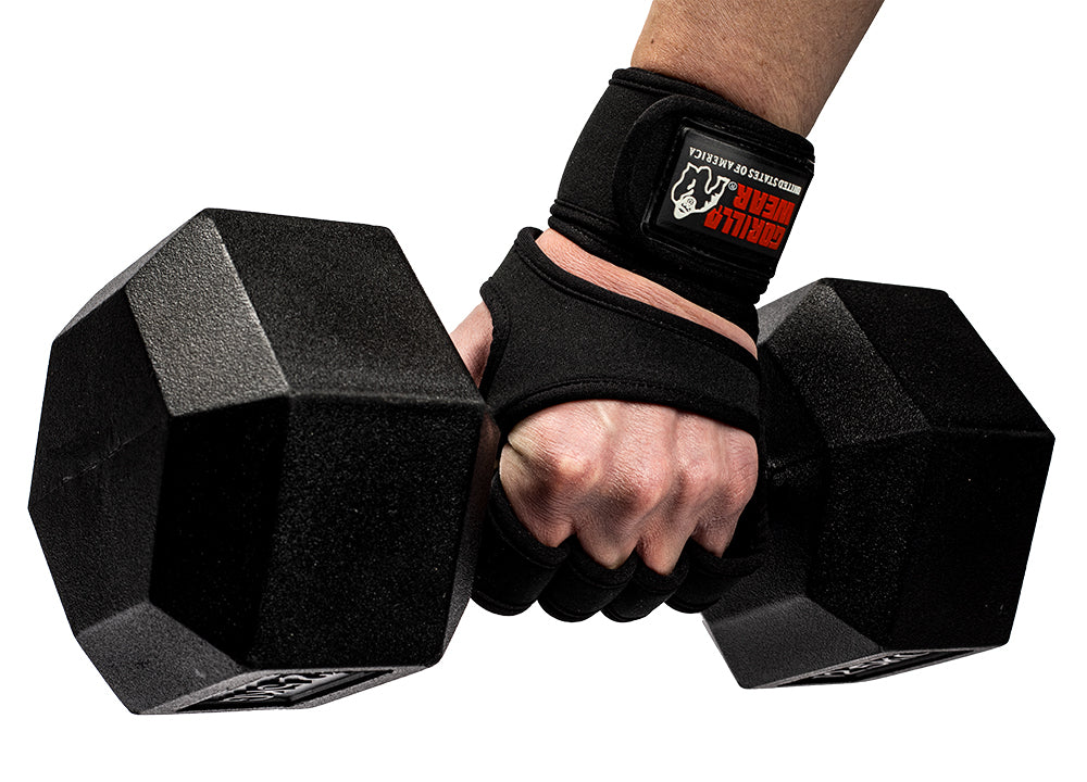 Gorilla Wear Yuma Weight Lifting Workout Gloves - Noir