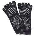 Gaiam Grippy Yoga Socks - Anti-Slip Yogasokken - Zwart/Grijs - S/M