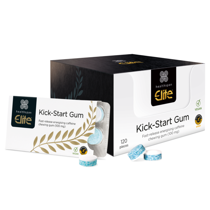 Healthspan Elite Kick-Start Chewing Gum - 12 x 10 unités