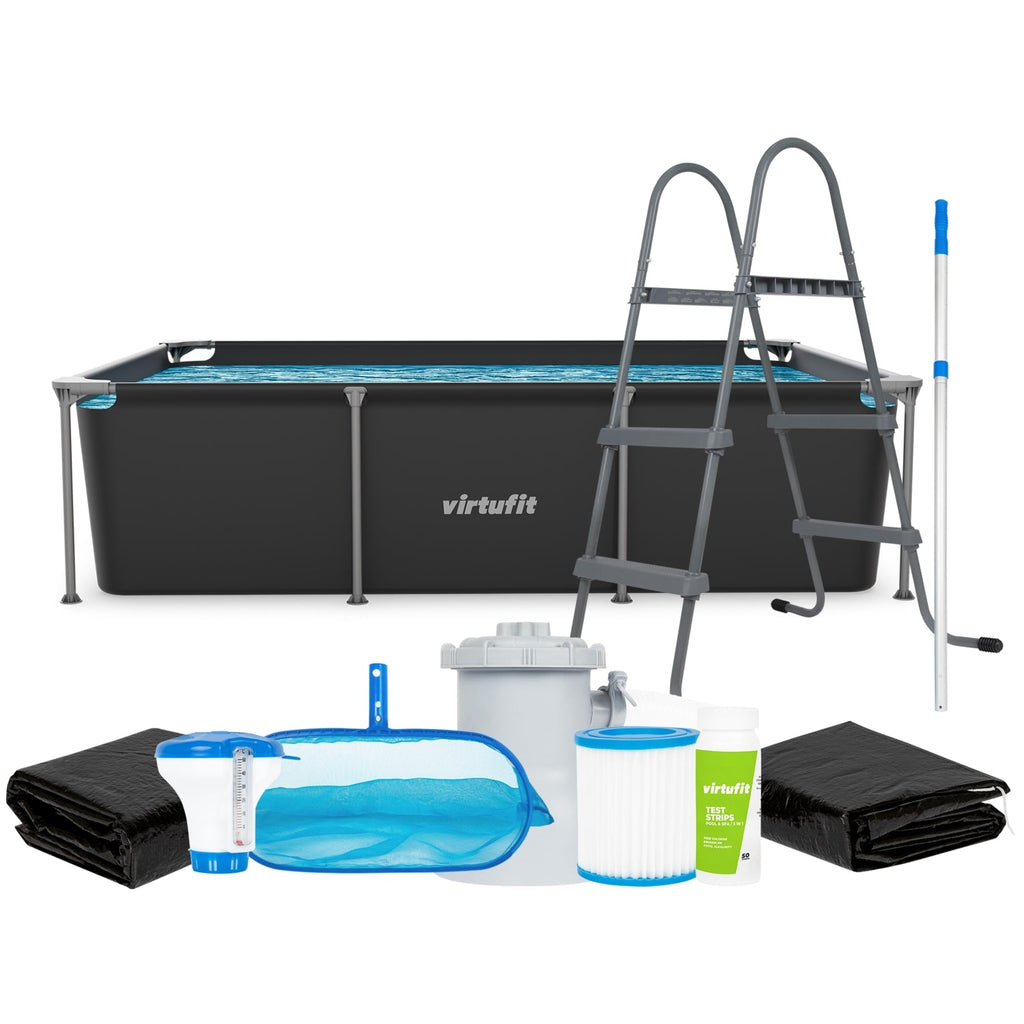VirtuFit Pack Complet Piscine Rectangulaire 260x180 cm