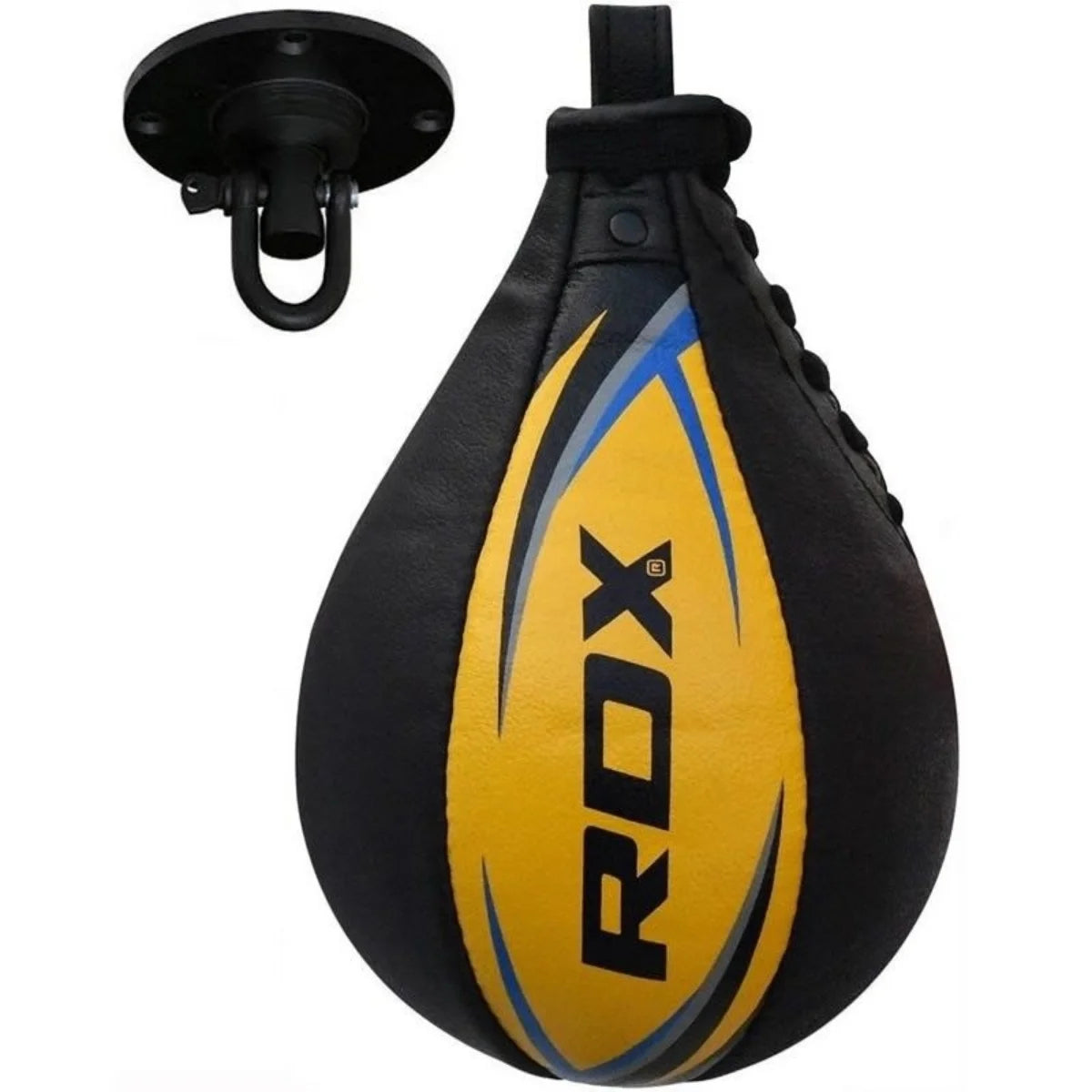 RDX Sports Speedball avec Swivel - Balle de Boxe - Noir/Jaune
