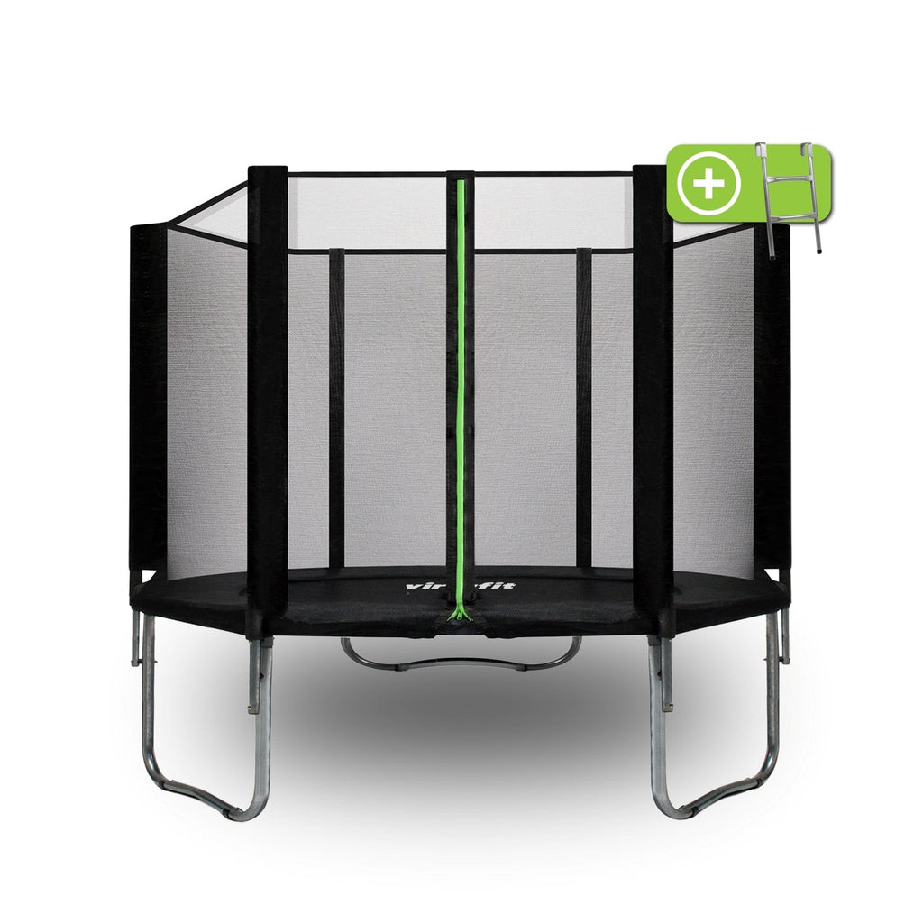 Trampoline VirtuFit avec filet de sécurité - Noir - 305 cm - Tweedekans