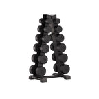 Centr Dumbbell Tower avec set d’haltères 12 pièces - 4 à 14 kg