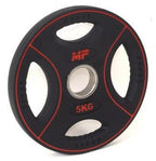 Muscle Power PU 4-Grip Weight Plate - 50 mm - 5 kg