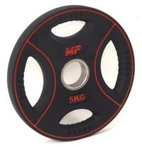 Muscle Power PU 4-Grip Weight Plate - 50 mm - 5 kg