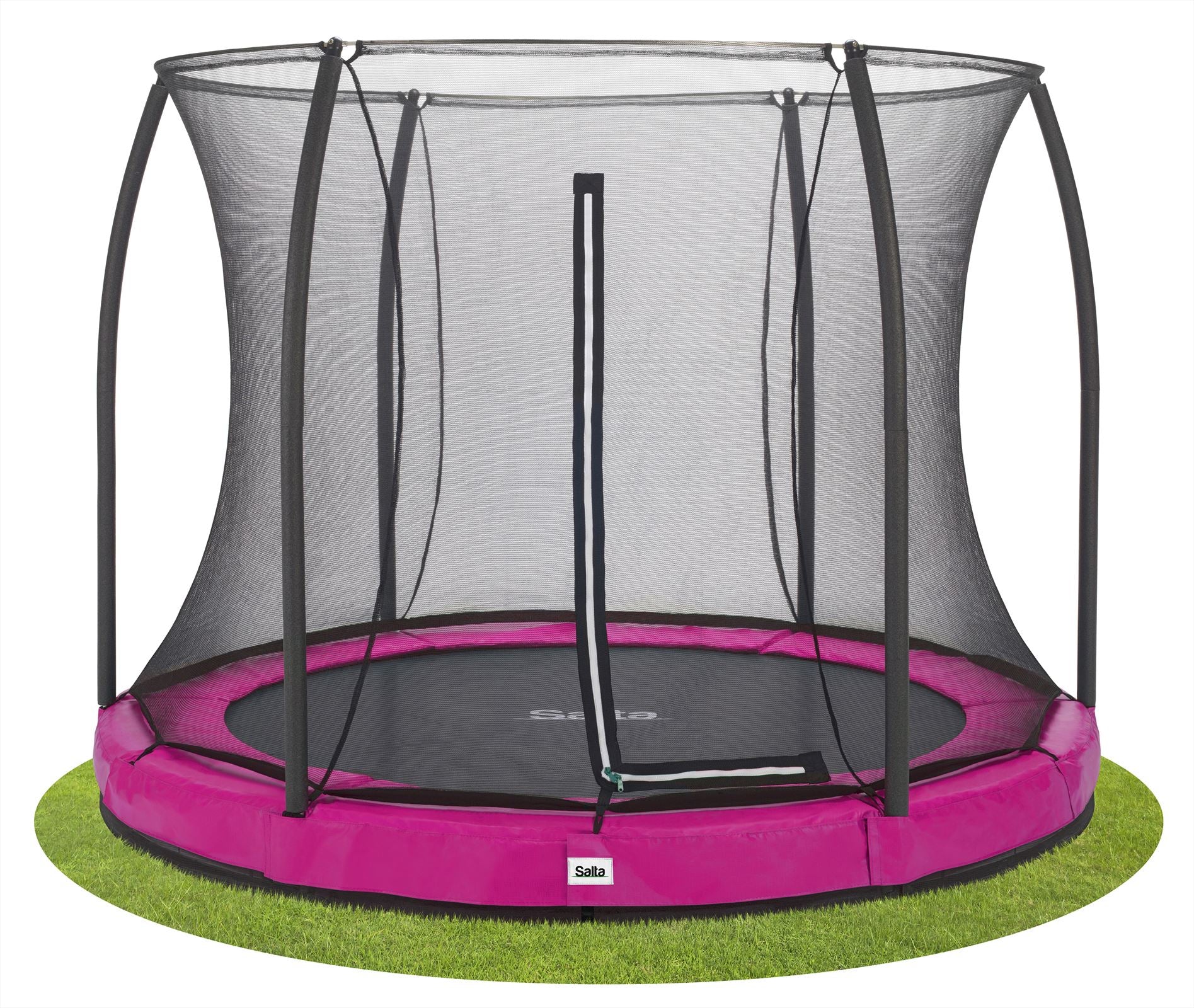 Salta Comfort Edition Ground Trampoline met Veiligheidsnet - 251 cm - Roze