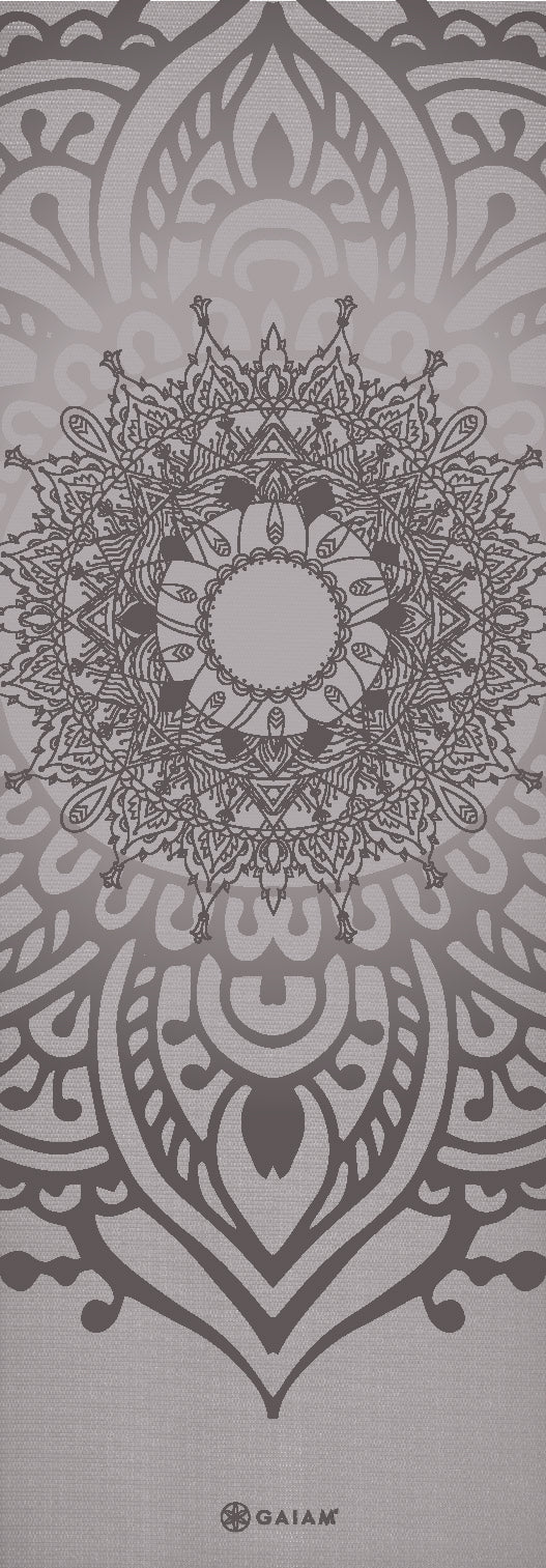 Gaiam Yoga Mat - Sustained Grey Sundial Layers - 5 mm