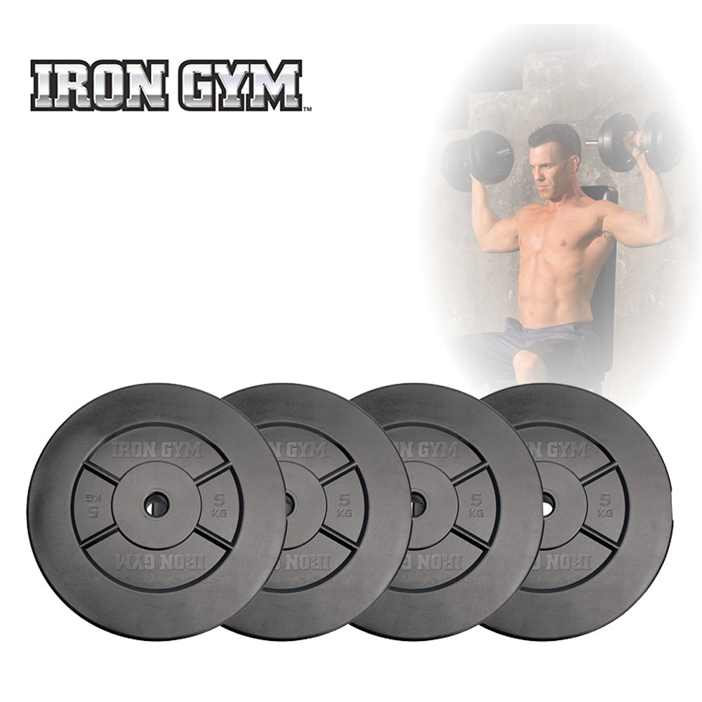 Iron Gym 20kg Plate Set, 4 x 5kg - 25mm - Verpakking beschadigd