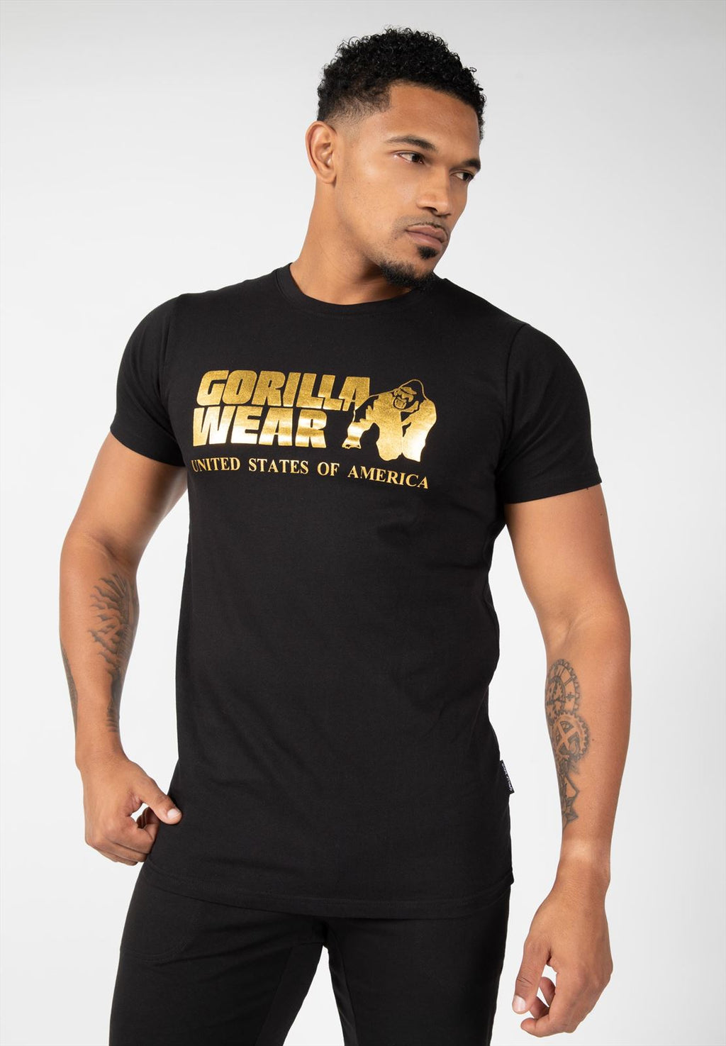 Gorilla Wear Classic T-shirt - Noir/Or