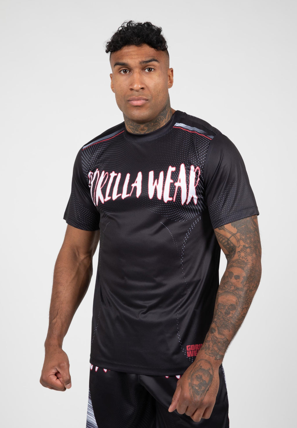 Gorilla Wear Clayton T-Shirt - Noir/Rouge