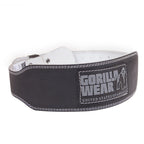 Gorilla Wear 4 Inch Padded Leather Lifting Belt - Noir/Gris