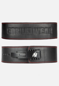 Gorilla Wear 4 Inch Ceinture De Levier En Cuir - Noir