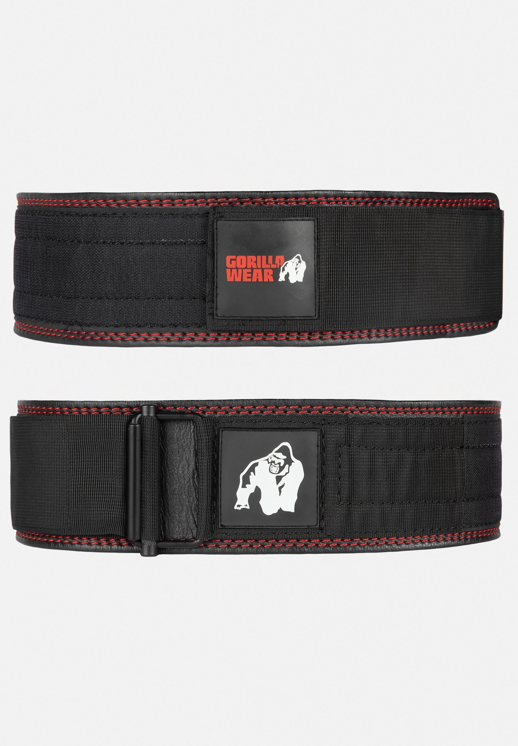 Gorilla wear 4 Inch Ceinture De Levage En Cuir - Noir