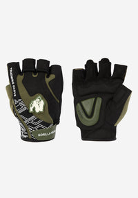 Gorilla Wear Mitchell Gants d’Entraînement 2.0 - Noir/Vert Armée