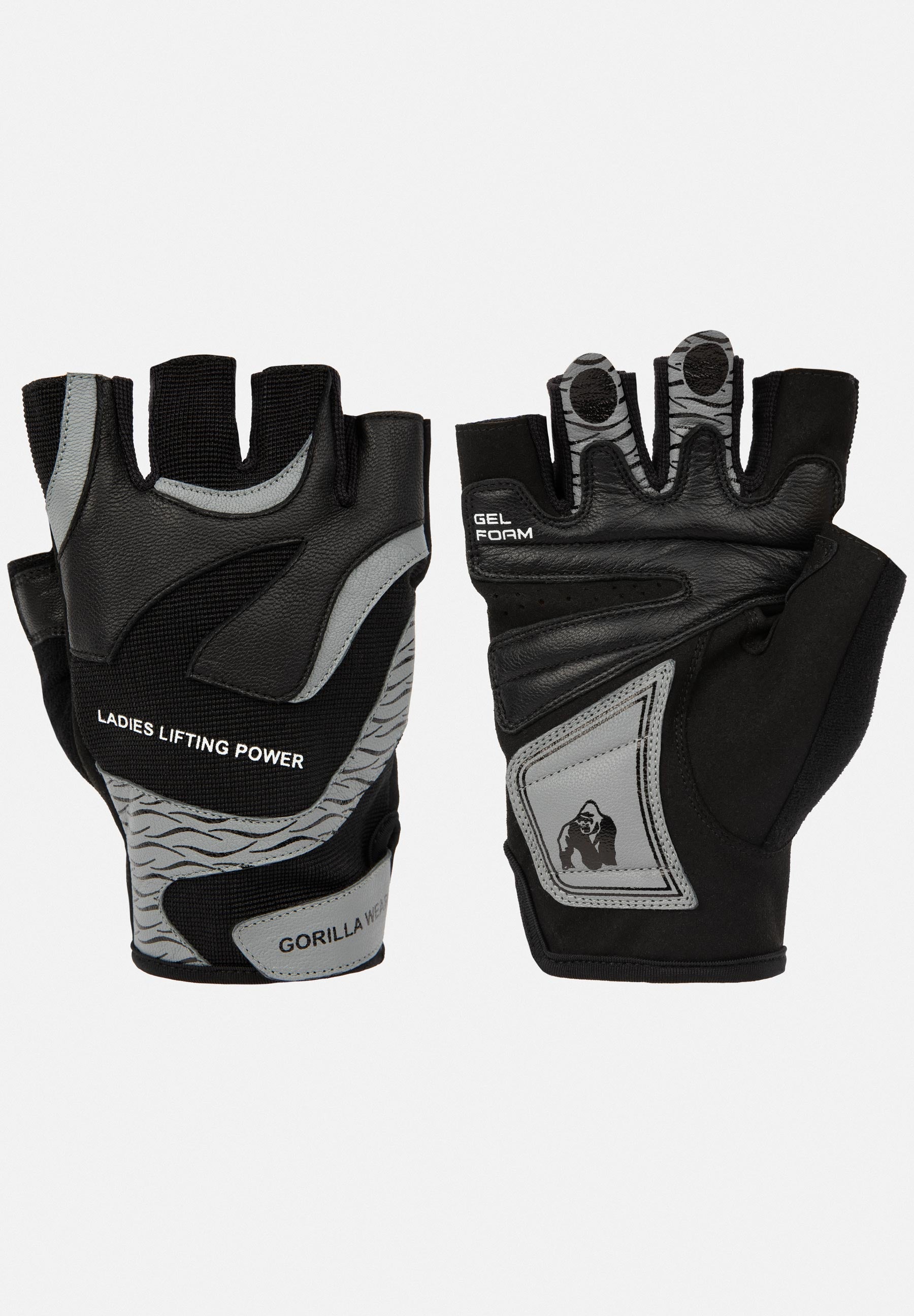 Gorilla Wear Gants de Fitness Femme 2.0 - Noir/Gris