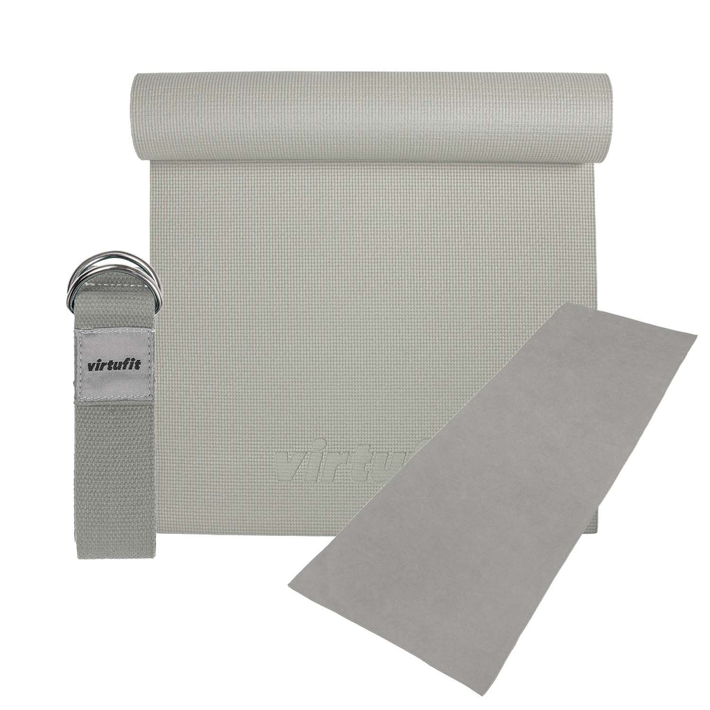VirtuFit Premium Yoga Kit - 3-Piece - Natural Grey