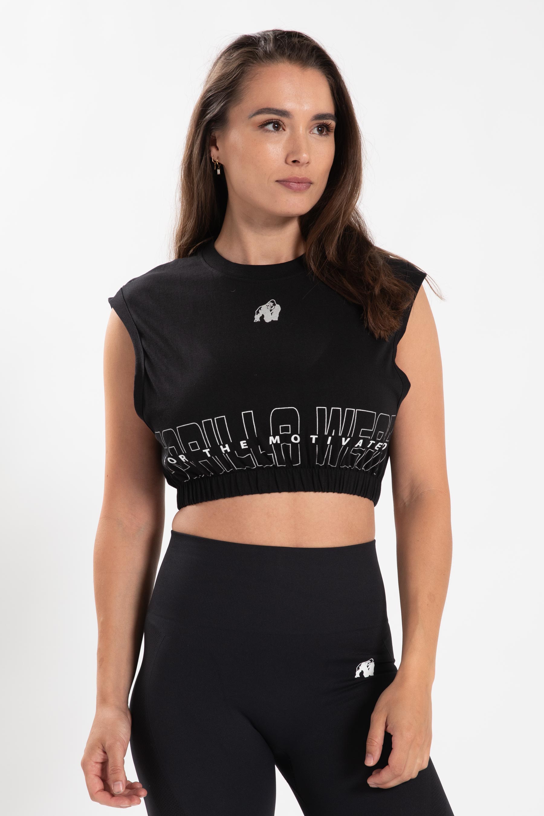 Gorilla Wear Albion Oversized Crop Top - Noir