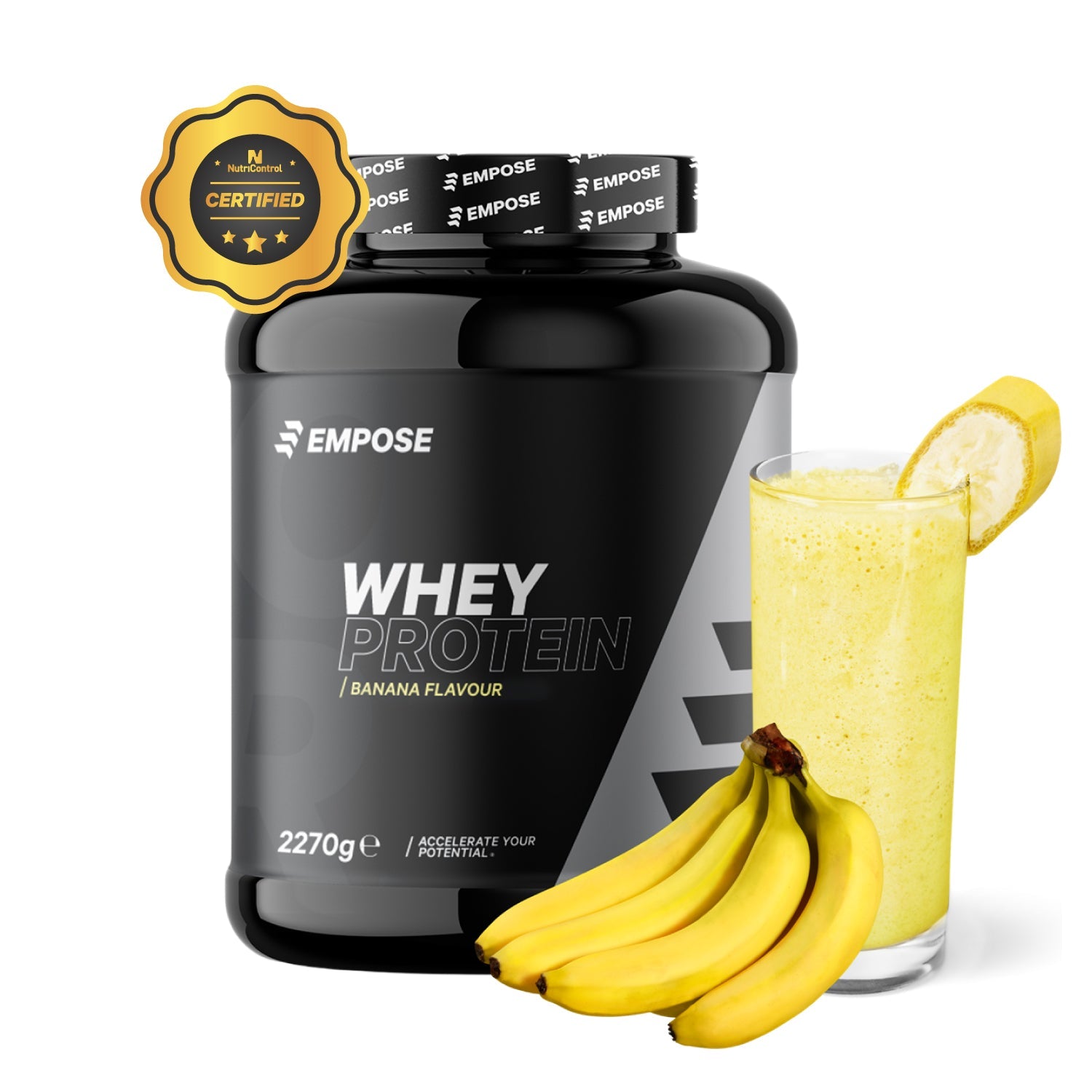 Empose Nutrition Whey Protein - Poudre de protéine - Banane - 2270g
