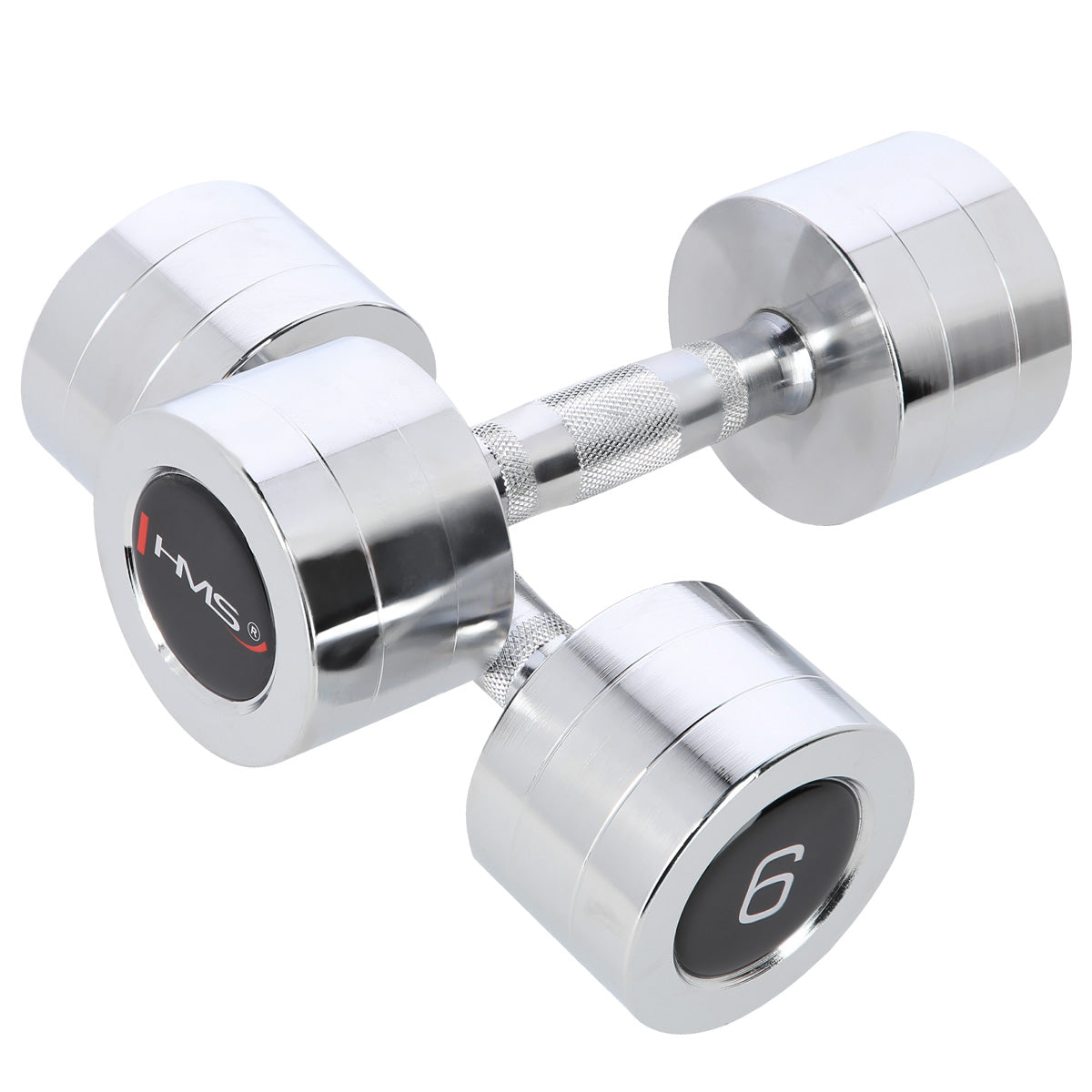 HMS Haltères Chromées - Set de 2 x 6 kg