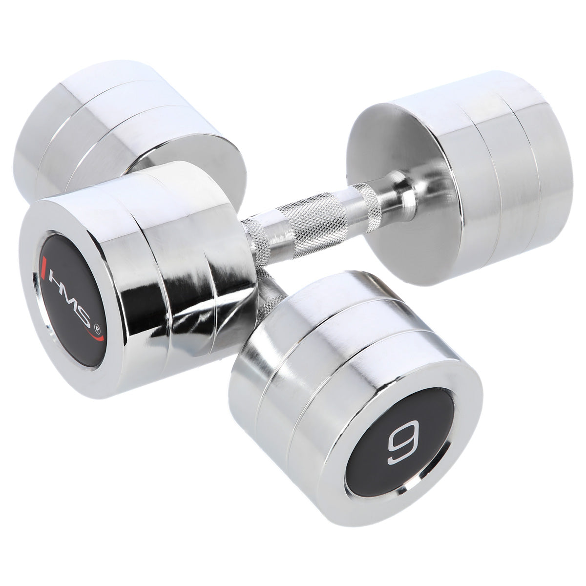 HMS Haltères Chromées - Set de 2 x 9 kg