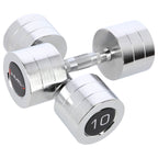 HMS Haltères Chromées - Set de 2 x 10 kg