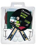 Garlando Storm Plus Set de tennis de table - 2 raquettes et 3 balles de ping-pong - Filets et poteaux