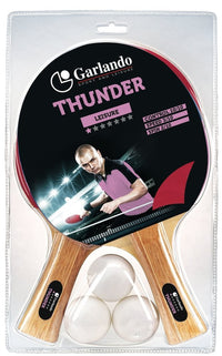 Garlando Thunder Table Tennis Set - 2 battes et 3 balles de ping-pong
