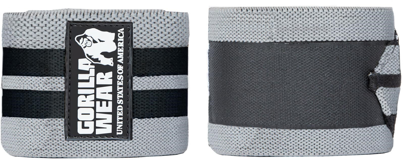Gorilla Wear Knee Wraps - Grijs/Zwart - 250 cm