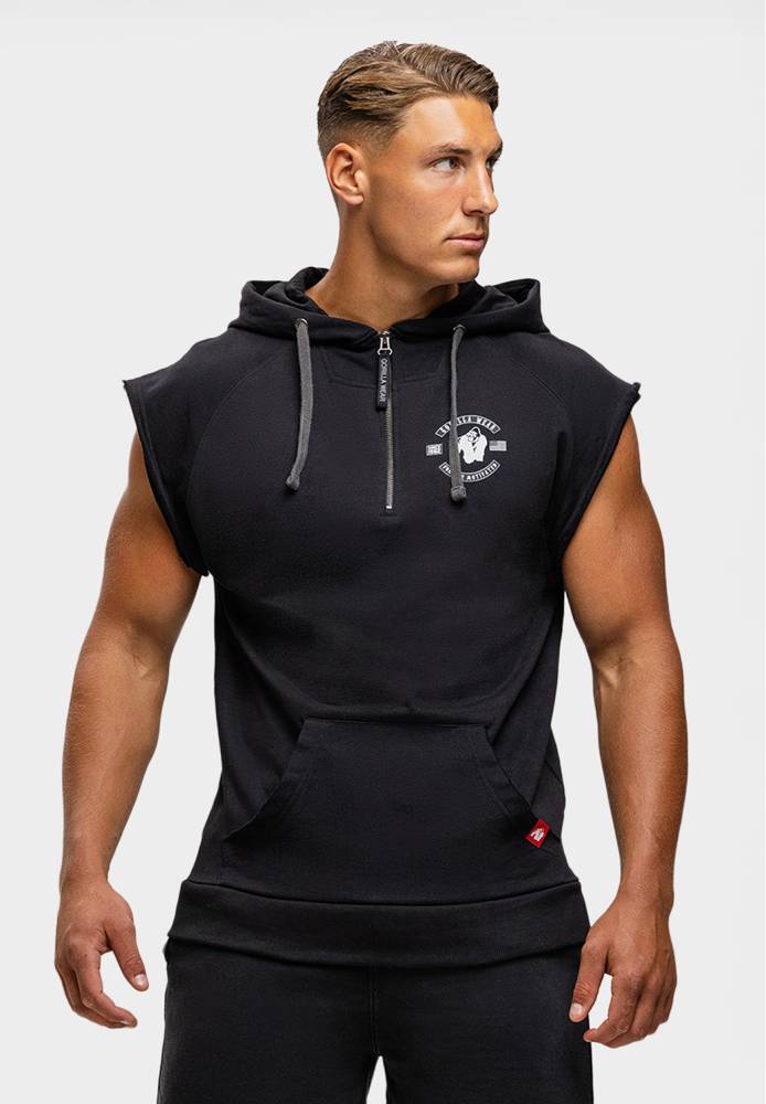 Gorilla Wear Huntley Hoodie Sans Manches - Noir