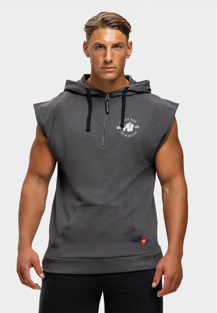 Gorilla Wear Huntley Hoodie Sans Manches - Gris