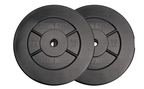 Iron Gym Set de Plaques de Poids - 2 x 10 kg - 25 mm - Noir