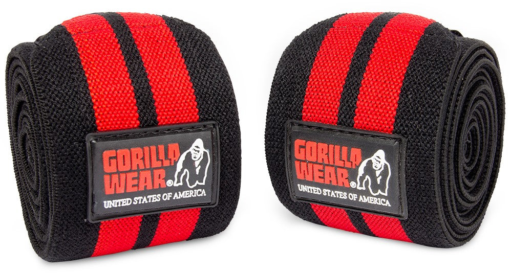 Gorilla Wear Knee Wraps - Noir/Rouge