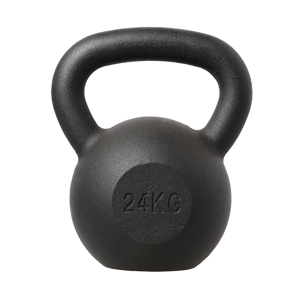 HMS Kettlebell - Caoutchouc - 24 kg - Noir