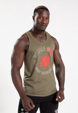 Gorilla Wear Lafayette Tank Top - Legergroen - Achteraanzicht