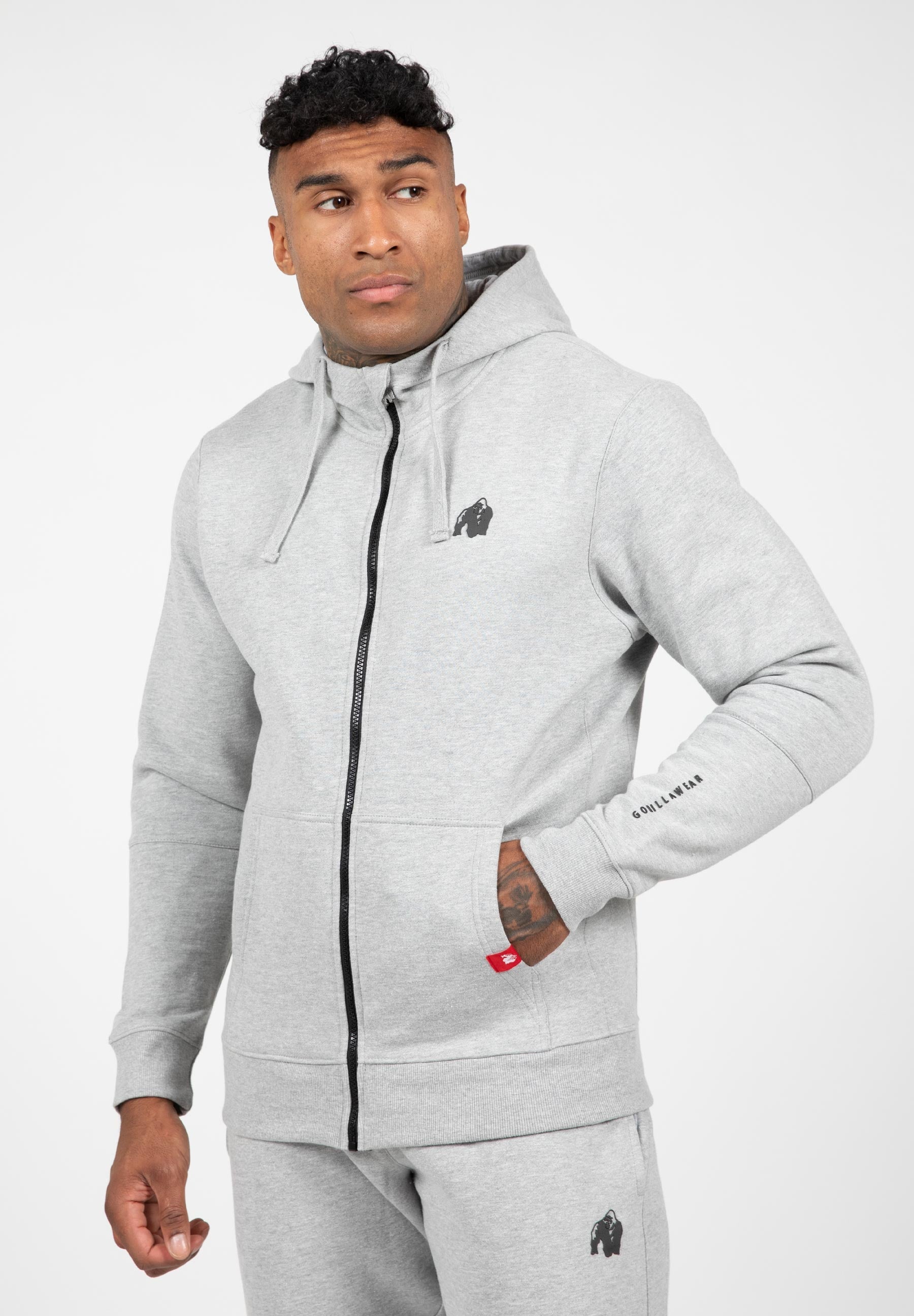 Gorilla Wear Leon Sweat &agrave; capuche zipp&eacute; - Gris